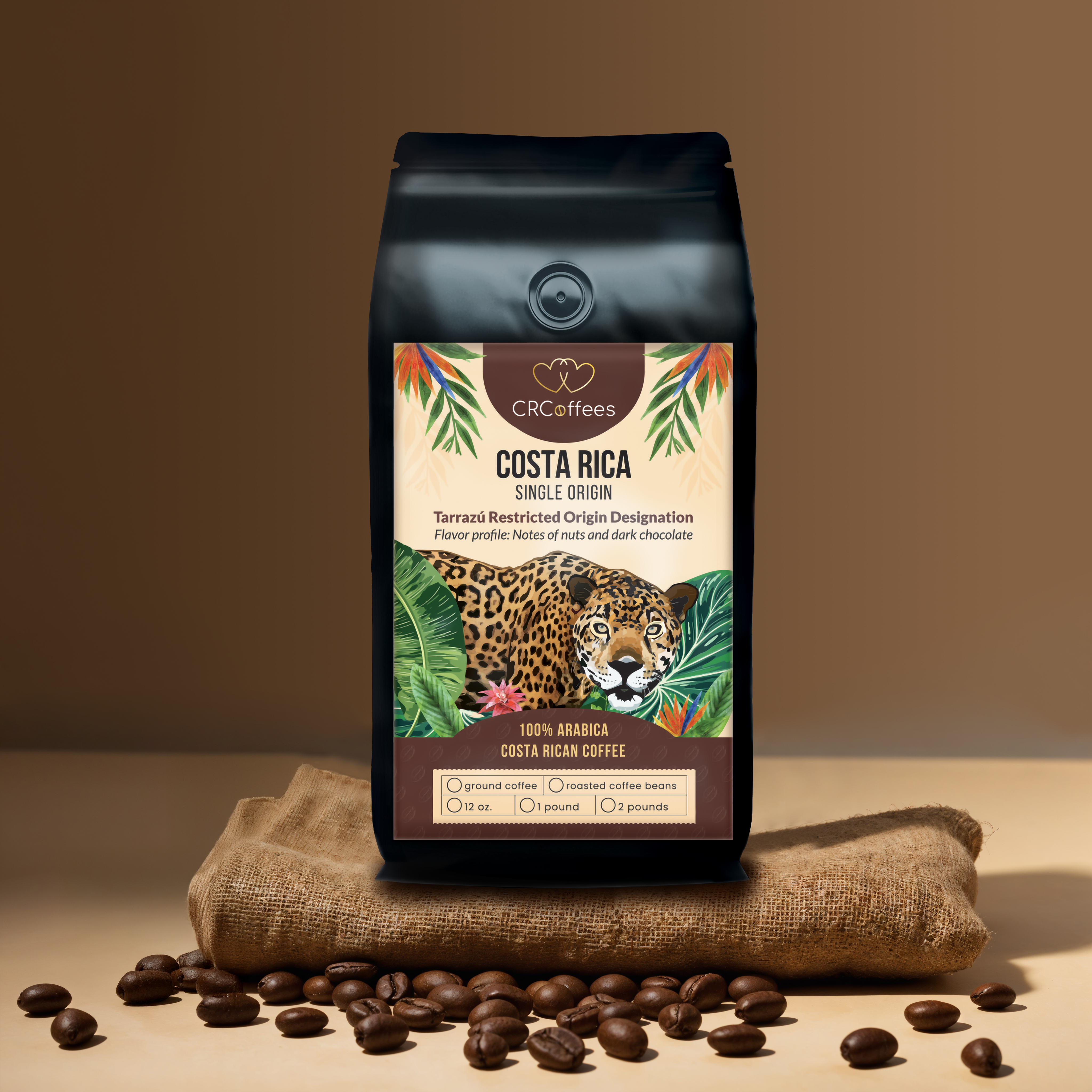 Jaguar coffee front view