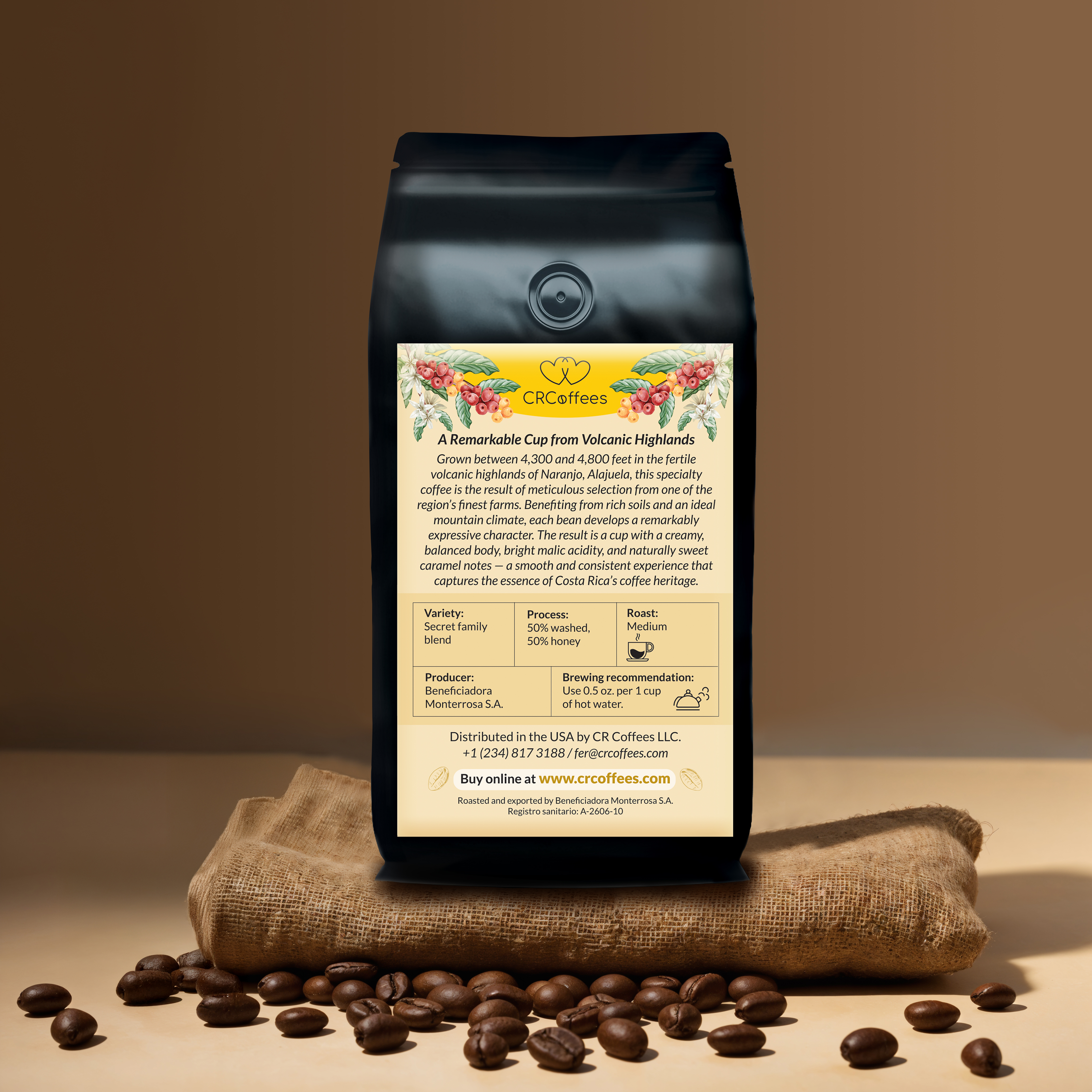 Toucan coffee back view